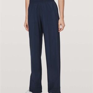 lululemon athletica Navy Wide-Leg Smocked Waist Pants